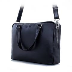 Czarna elegancka męska torba na ramię BRØDRENE BL13 Kolor wnętrza: Czerwony - min. zamówienie 20 / 50 / 100 szt.