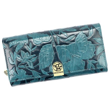 Duży portfel damski, skóra naturalna