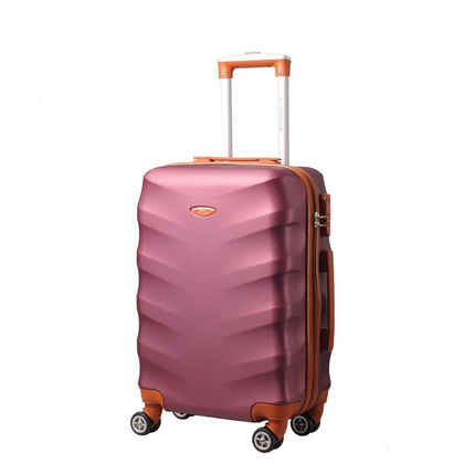 Mała walizka KEMER RGL EXCLUSIVE 6881 S Bordowo brązowa