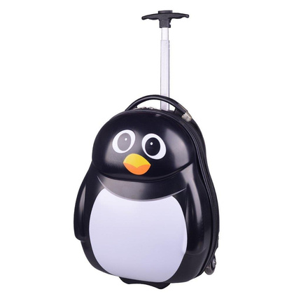 Walizka dziecięca KEMER RGL PINGWINEK Czarno Biała