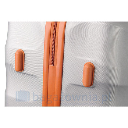 Mała walizka KEMER RGL EXCLUSIVE 6881 S Srebro brązowa