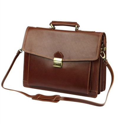 Teczka skórzana PELLUCCI Art.6 Ciemny brąz