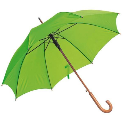 Parasol automatyczny, drewniany NANCY Jasnozielony