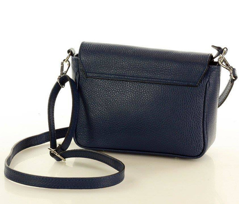 MARCO MAZZINI Torebka skórzana przez ramię crossbody classic flap granatowy - min. zamówienie 20 / 50 / 100 szt.