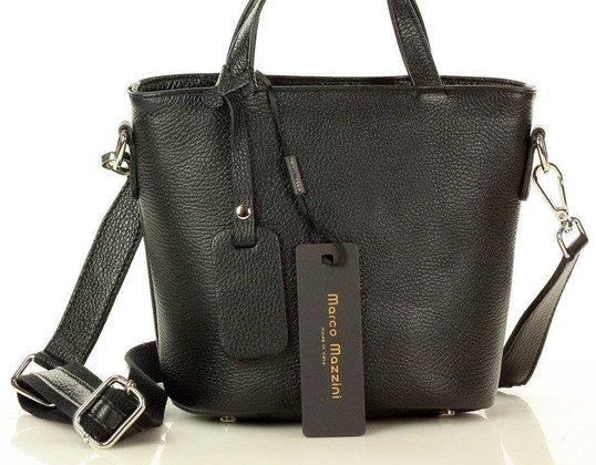 MARCO MAZZINI Torba damska messenger active leather bag czarna - min. zamówienie 20 / 50 / 100 szt.