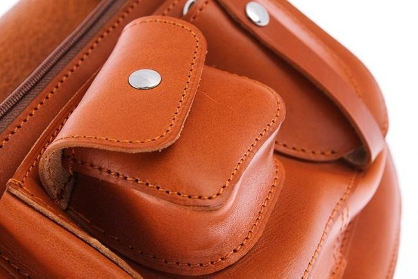 Torebka listonoszka skóra KEMER VOOC Vintage P26 Koniak
