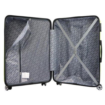 Zestaw  z trzech walizek  oraz kuferka W3002 S14/20/24/28 różowy KEMER