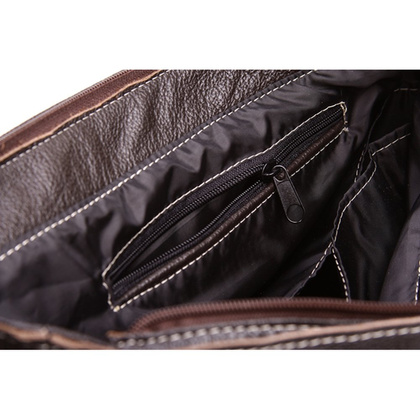 ELEGANCKA TORBA SKÓRZANA KEMER VOOC EP9 BRĄZOWA