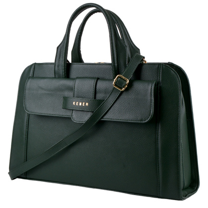 Teczka damska skórzana KEMER 091-20-SN Zielona
