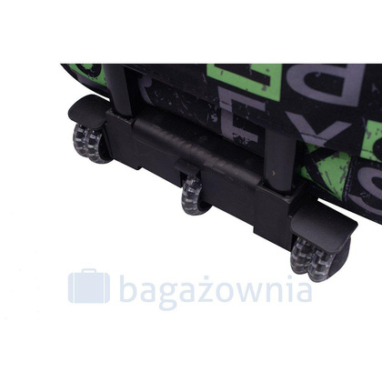 Mała kabinowa walizka PELLUCCI RGL 773 S Czarno Zielona