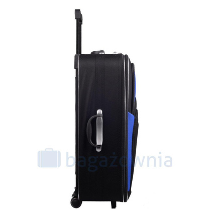 Duża walizka PELLUCCI RGL 773 L Czarno Niebieska