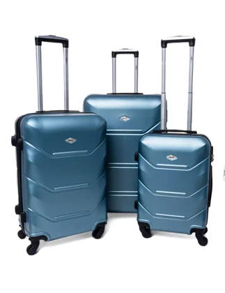 Zestaw 3 walizek PELLUCCI RGL 720 NIEBIESKI METALICZNY 