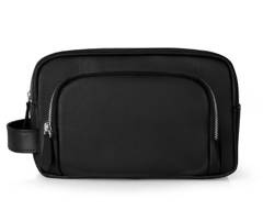 Elegancka skórzana kosmetyczka SK04 Solier czarna - min. zamówienie 20 / 50 / 100 szt.