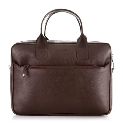 Klasyczna torba męska z paskiem na ramię BRØDRENE b12 ciemny brąz - min. zamówienie 20 / 50 / 100 szt.