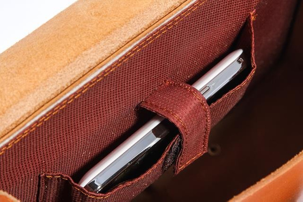 Listonoszka z ćwiekami KEMER VOOC Vintage P39 koniak