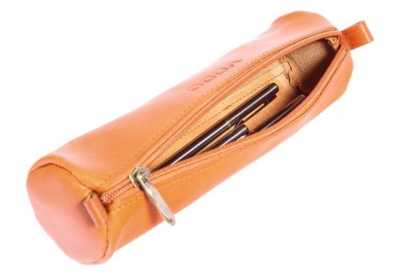 Duży okrągły piórnik Vintage P35 brąz