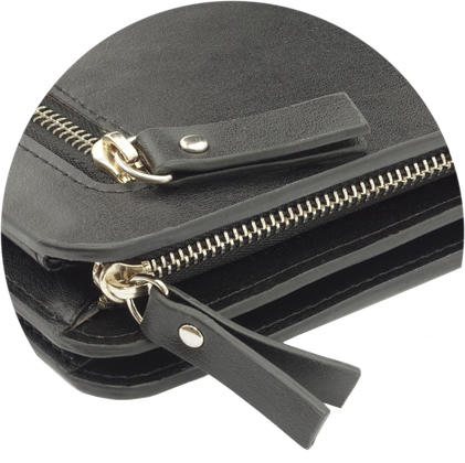 Portfel damski skórzany KEMER 36508501 Czarny - min. zamówienie 20 / 50 / 100 szt.