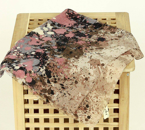 Szal apaszka damska melanż MAZZINI brąz caffe - min. zamówienie 20 / 50 / 100 szt.