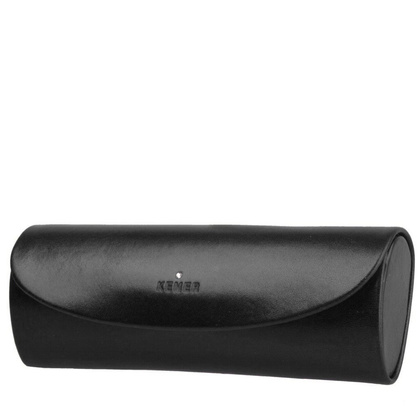 Etui na okulary skórzane KEMER OK2 Czarne - min. zamówienie 20 / 50 / 100 szt.
