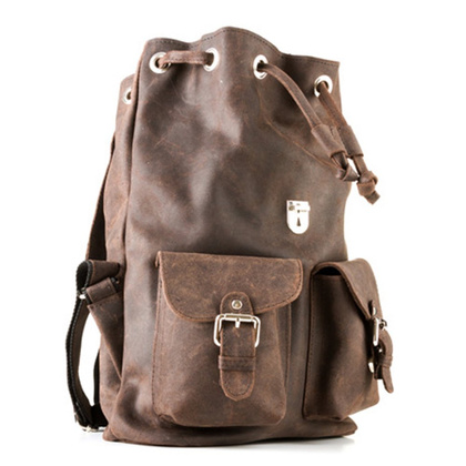 Plecak ze skóry naturalnej KEMER VOOC RDW6 Brązowy