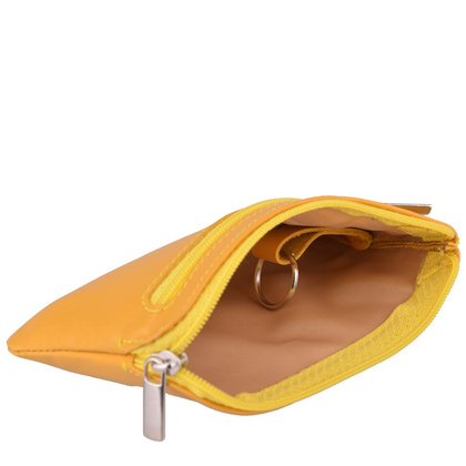 Etui na klucze skórzane KEMER ETK Żółte - min. zamówienie 20 / 50 / 100 szt.