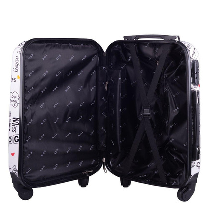 Mała kabinowa walizka KEMER RGL PRINT S + KUFEREK Motyl 