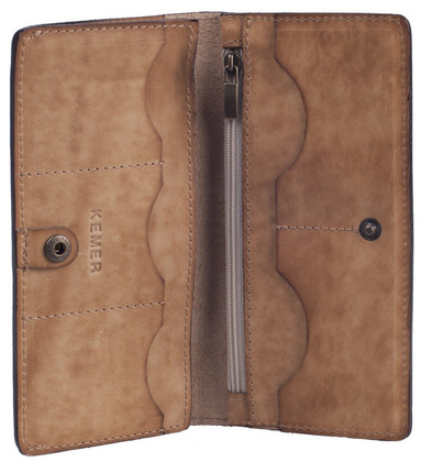 Portfel damski skórzany KEMER P1433 Beżowy - min. zamówienie 20 / 50 / 100 szt.