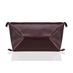 Elegancka skórzana kosmetyczka męska KEMER Perth Burgund - min. zamówienie 20 / 50 / 100 szt.