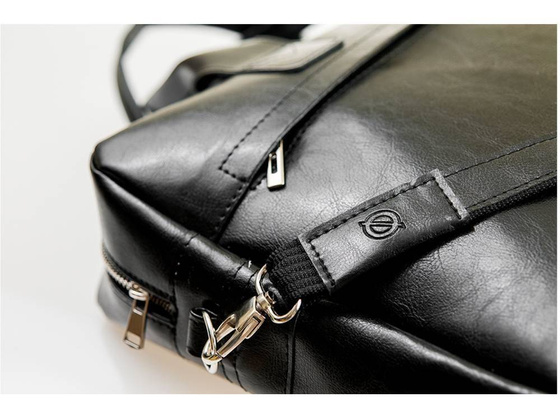 Męska torba na ramię laptop BRØDRENE b03 czarna - min. zamówienie 20 / 50 / 100 szt.