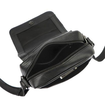 Klasyczna saszetka męska ze skóry naturalnej, na ramię 