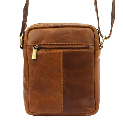 Klasyczna skórzana saszetka męska, na ramię