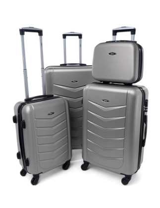 Zestaw 3 walizek + Kuferek KEMER RGL 520 SZARY