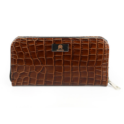 P-02 Portfel skórzany Korona - croc.brąz KEMER