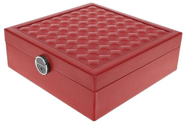 Kuferek na biżuterię - bordowy  KEMER  Beautylushh