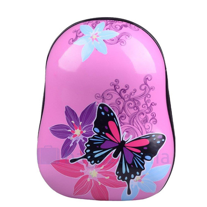 Zestaw walizka i plecak KEMER RGL MOTYLEK Różowe