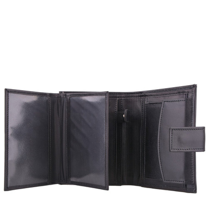 Portfel męski skórzany KEMER P4JL Czarny