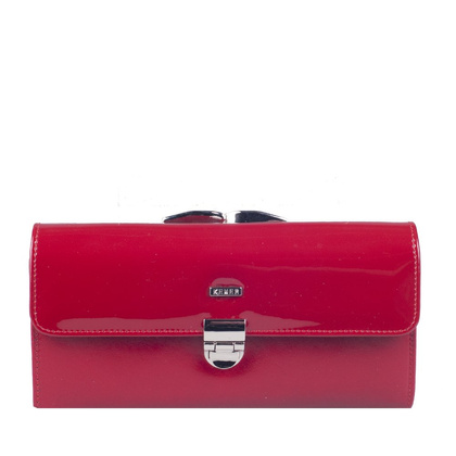 Portfel damski skórzany KEMER EN 295 Czerwony