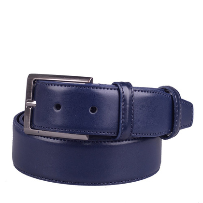 Pasek męski skórzany KEMER Granatowy - min. zamówienie 20 / 50 / 100 szt.