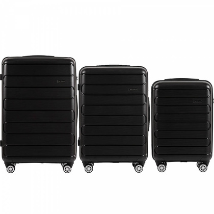Zestaw 3 walizek WINGS DQ181-03 Czarne
