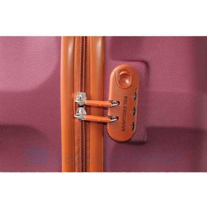 Mała walizka KEMER RGL EXCLUSIVE 6881 S Bordowo brązowa