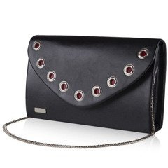 Kopertówka damska z łańcuszkiem KEMER SOLIER F21 Czarna - min. zamówienie 20 / 50 / 100 szt.