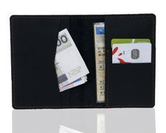 Slim wallet BRØDRENE SW05 czarny super cienki portfel ze skóry - min. zamówienie 20 / 50 / 100 szt.