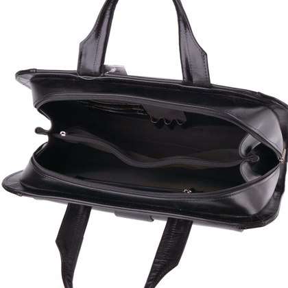 Teczka damska skórzana KEMER 091 Czarna