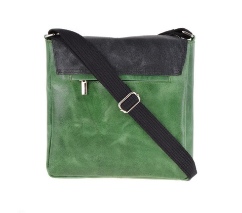 Torebka damska skórzana KEMER 594 Zielono czarna - min. zamówienie 20 / 50 / 100 szt.