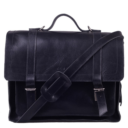 Torba skórzana na ramię KEMER 888 Czarna