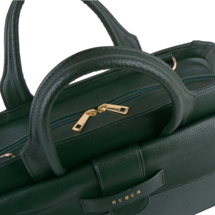 Teczka damska skórzana KEMER 091-20-SN Zielona