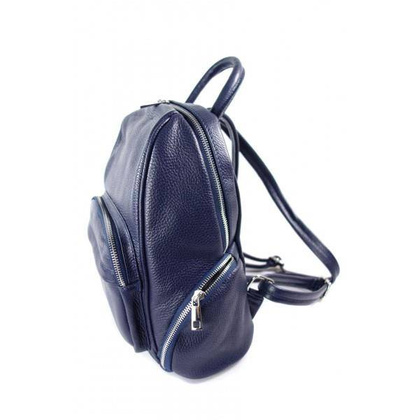 Elegancki poręczny plecak Vera Pelle Granatowy VP344BS