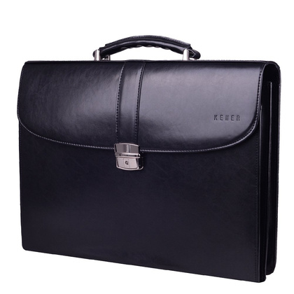 Teczka męska skórzana KEMER B 826 Czarny