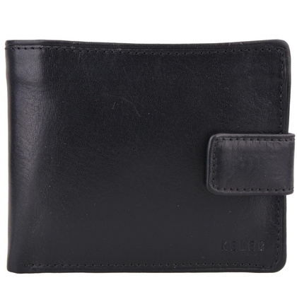Portfel męski skórzany KEMER 005M/J Czarny / Jasny brąz - min. zamówienie 20 / 50 / 100 szt.