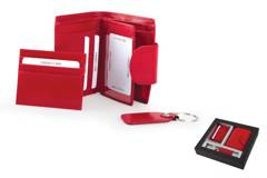 Portfel damski CINDY skórzany SE-300 Czerwony